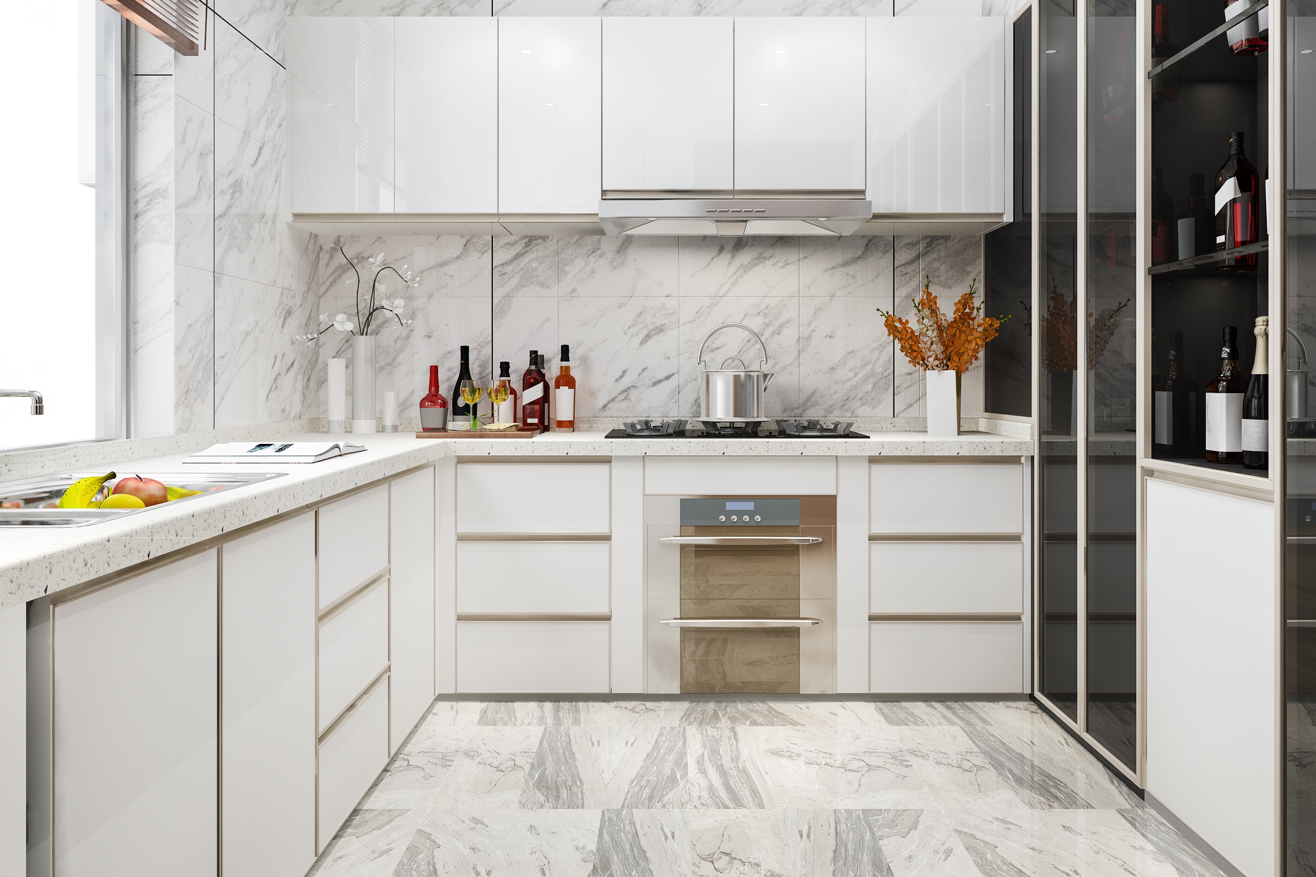 Modern L-Shape Kitchen